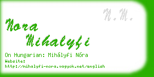 nora mihalyfi business card